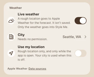 Weather controls, cropped for detail · October 21